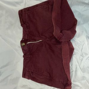 Deep maroon American Eagle shorts